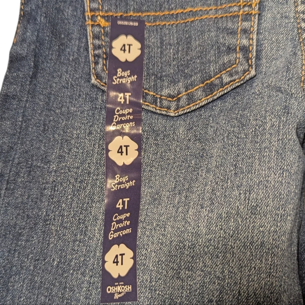 OshKosh B'sGosh Boy's Straight Denim Jeans Size 4T